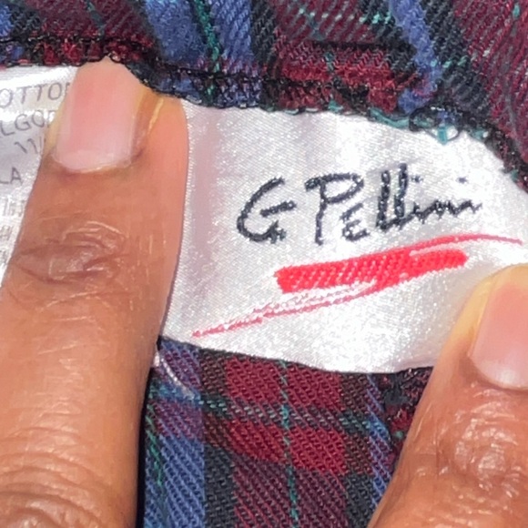 Vintage 80s G Pellini Plaid High Waisted Pants Straight Leg Size 11/12 - Picture 5 of 9